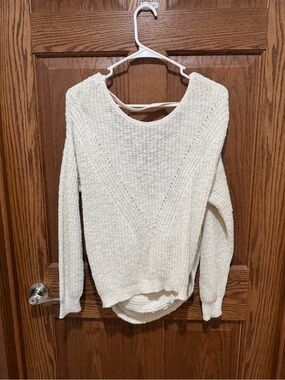 Women's Cream Knit Pullover Sweater - Soft Lightweight Sweater